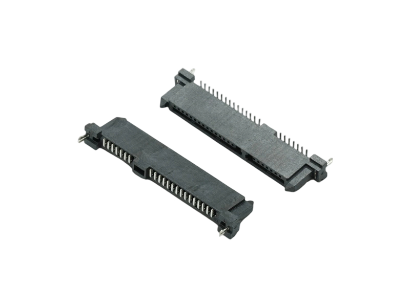 SATA 7 15P female seat upright SMT with harpoon